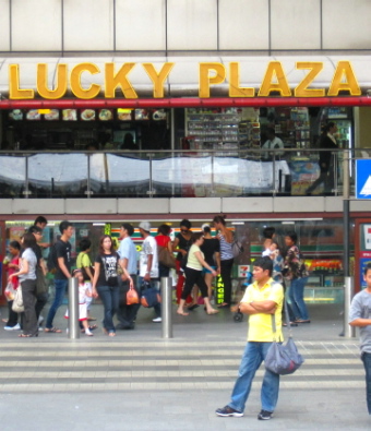 Singapore's Lucky Plaza, a popular meeting place for domestic workers / Wayne Palmer